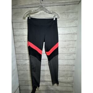 Marika Womens Athletic Active Fitness Black Grey Pink Leggings Size M Stretch